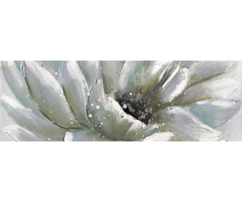 Toile de chrysanthème blanche | Botanical Home Decor - Chambre à coucher, H 49,25 po x l 17,25 po