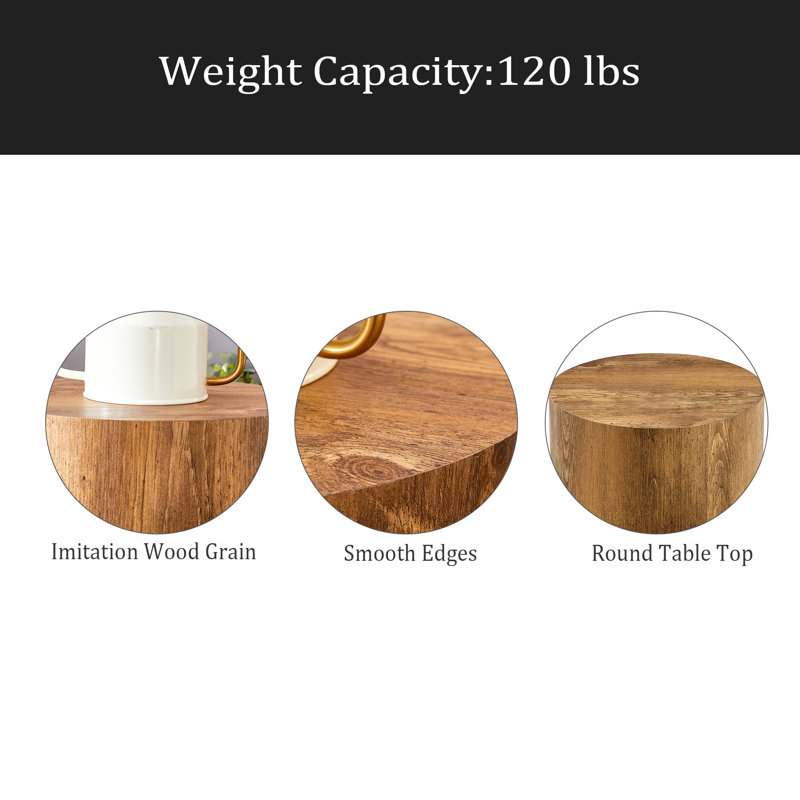 La table cylindrique avec sa conception à motifs peut être facilement intégrée dans une variété de styles d'intérieur, des tables basses aux petites tables de salle à manger, en passant par les établi ou les bureaux d'écriture de fortune.