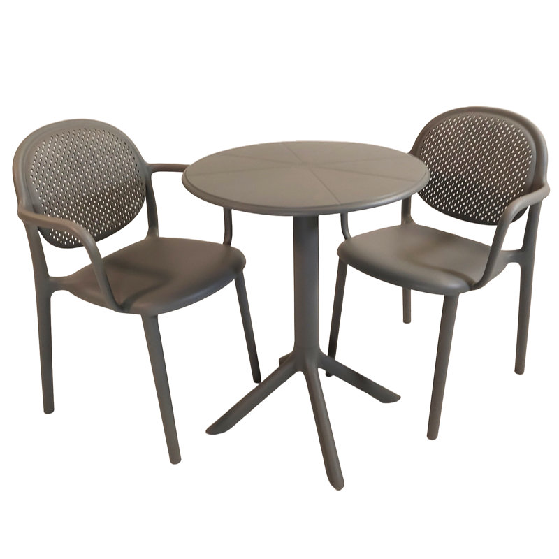 Blagota 2 - Person Dining Set, Grey/Grey/Grey