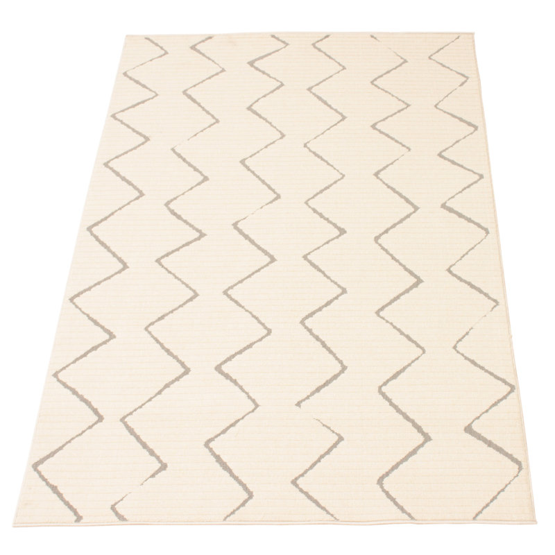 Ensemble de tapis intérieur / extérieur beige Colbourn, Rectangle 6 pi 7 po x 9 pi 6 po