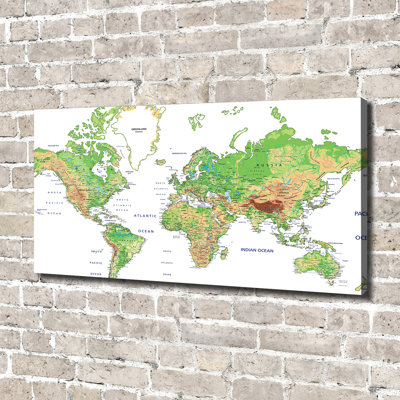 World Map - Wrapped Canvas Print