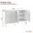 Cream Style Sideboard with Fluted Doors