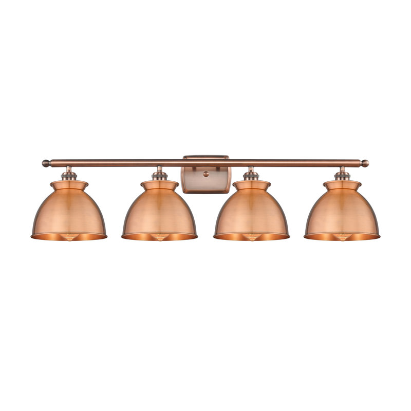 Éclairage pour meuble-lavabo à intensité variable à 4 lumières Arev, Cuivre antique, Cuivre antique, Ampoule non incluse
