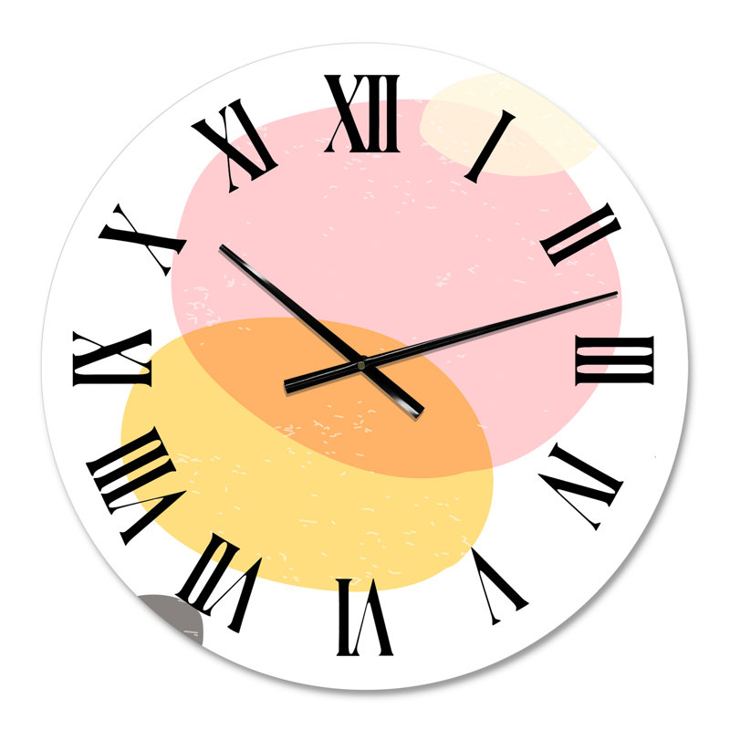 Oversized Minimal Elementary Organic and Geometric Compositions V Wall Clock, Small