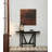 Wabi Sabi Black Solid Wood Console Table, Geometric X-Shaped Support Angular Narrow Entryway Sofa Table For Hall Wall Display Storage