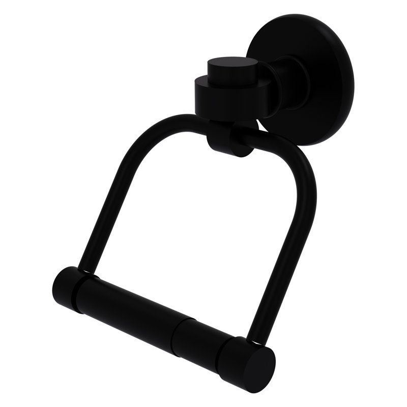 Continental Wall Mounted Toilet Paper Holder, Matte Black