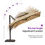 Parasol en porte-à-faux carré 8 'avec base et rotation à 60 degrés-131297860