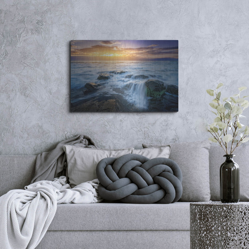 Mur en métal «Cascading Sunrise» par Rick Berk, H 24 po x l 36 po