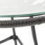 Table d'appoint moderne grise avec plateau en verre trempé polyvalent