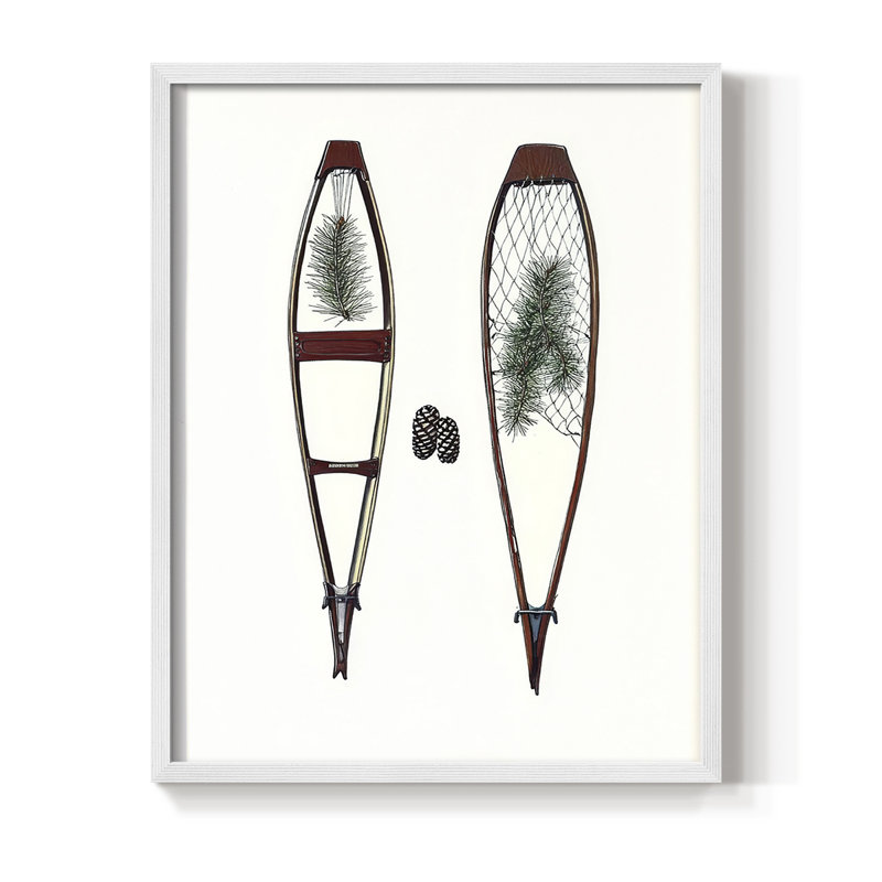 Reproduction encadrée - bois massif, H 11 po x l 9 po, Blanc