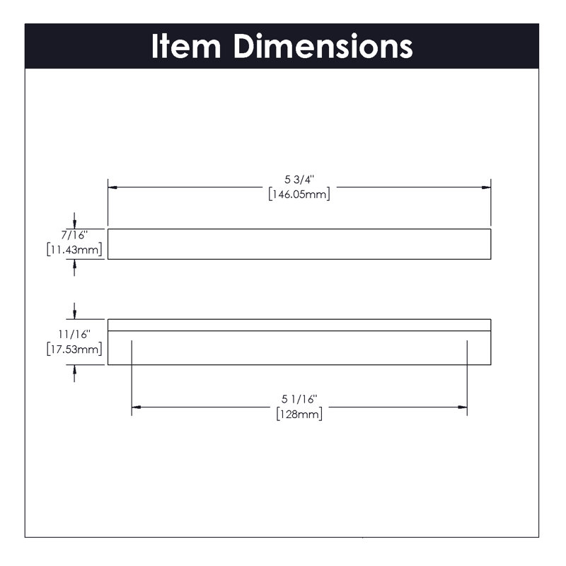 Glossy Nickel Modern Kitchen Cabinet Handles, 5-1/16" 10-Pack