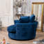 Fayyaz Velvet Swivel Base Cuddle Chair-1745034638