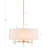 5-Light White Drum Shade Chandelier