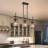  Baconton 3 - Light 31.5" W Glam Crystal Accents Kitchen Island Linear Pendant