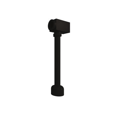Square Waste With Integrated Trap - Matte Black