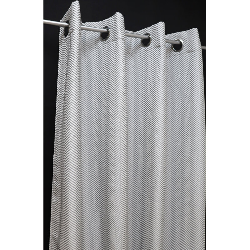 Fermeture à glissière en jacquard, Gris, L 54 po x L 63 po
