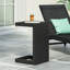 Table d'appoint d'extérieur, fabriquée en aluminium, matériau de surface noir mat, finition