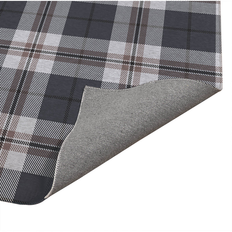 Tartan Block Non-Slip Outdoor Rug, Rectangle 5' x 7'
