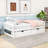 Twin Size Storage Platform Bed with Drawers-355773516