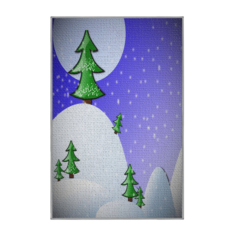 Tapis bleu sapin sapin, Rectangle 2 pi x 4 pi