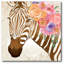 «Zebra with Flowers», impression sur toile tendue