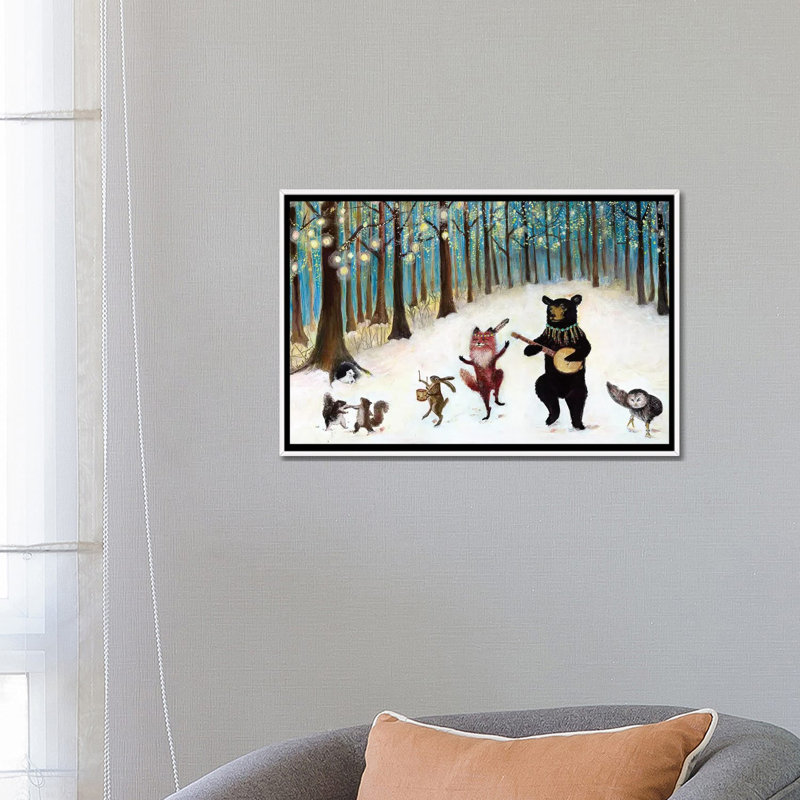 «Forest Festivities» par Jahna Vashti - reproduction d'art, Toile blanche encadrée, Pas de tapis