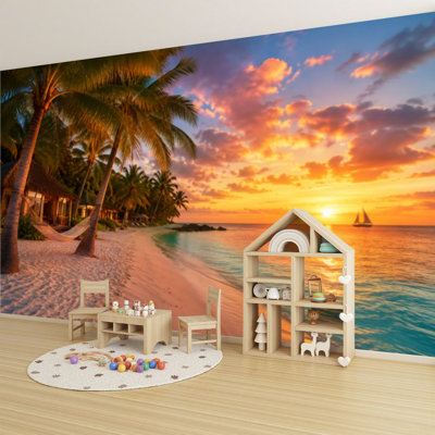 Murale auto-adhésive moderne pour la chambre à coucher Peel and Stick L 69 po x l 96 po