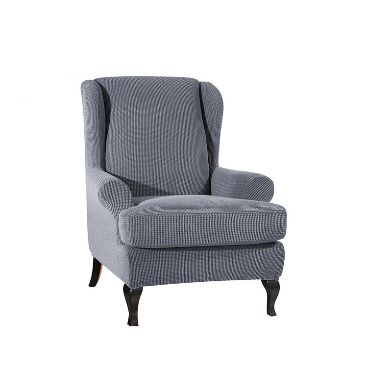 Housse pour fauteuil à coussins en t, Gris foncé