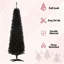 Arbre de Noël mince avec embouts réalistes et support en plastique