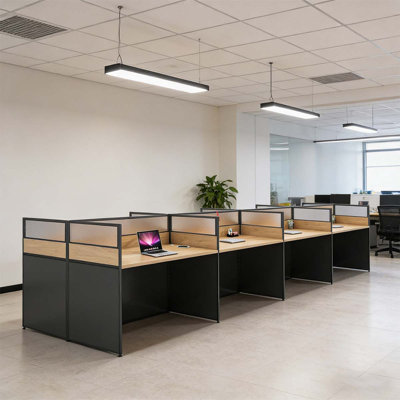 Rectangle 8 Person Benching Workstation With Cable,cubicle Desk