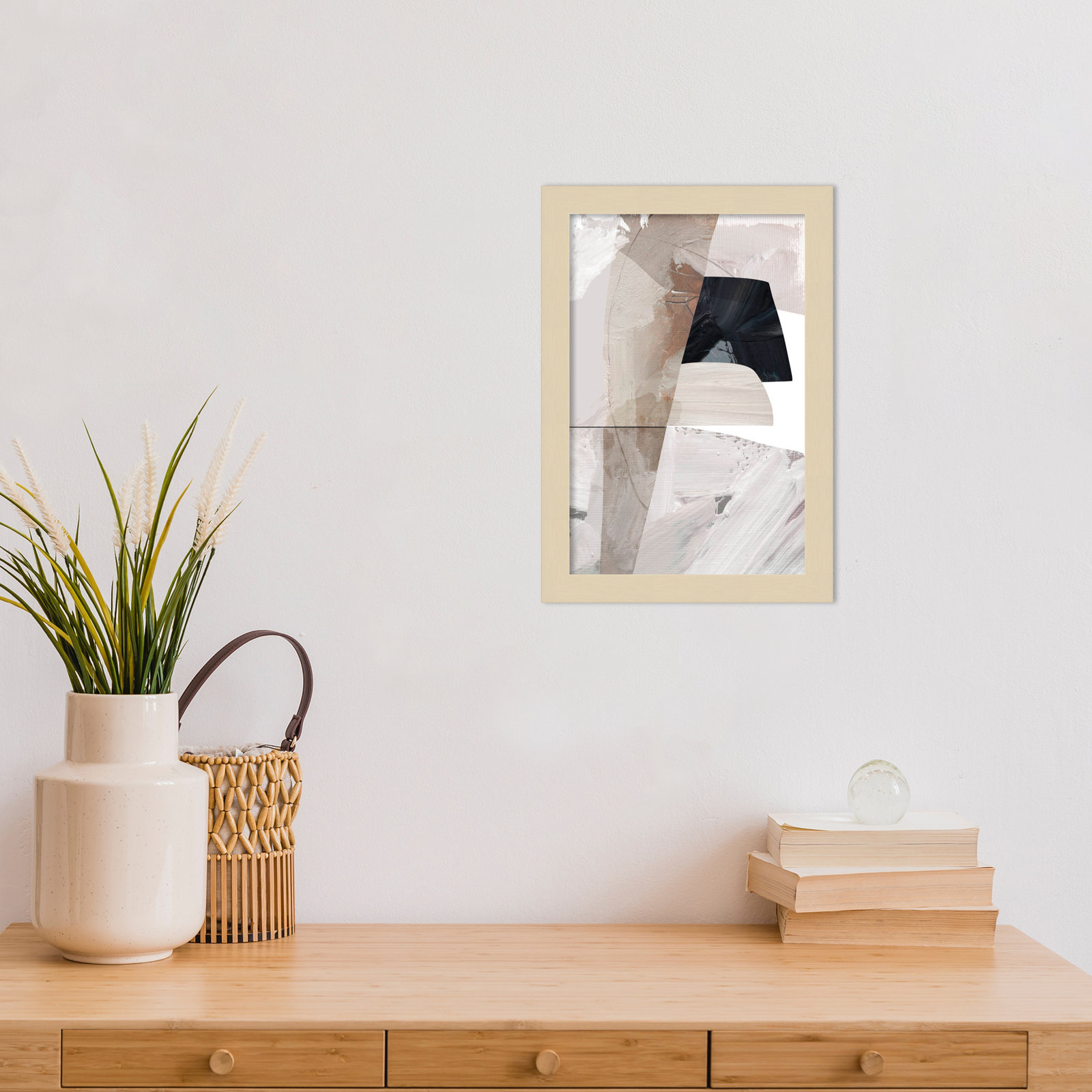 Caves by Dan Hobday Wood Framed Wall Art Print, 13" H x 9" W, Brown