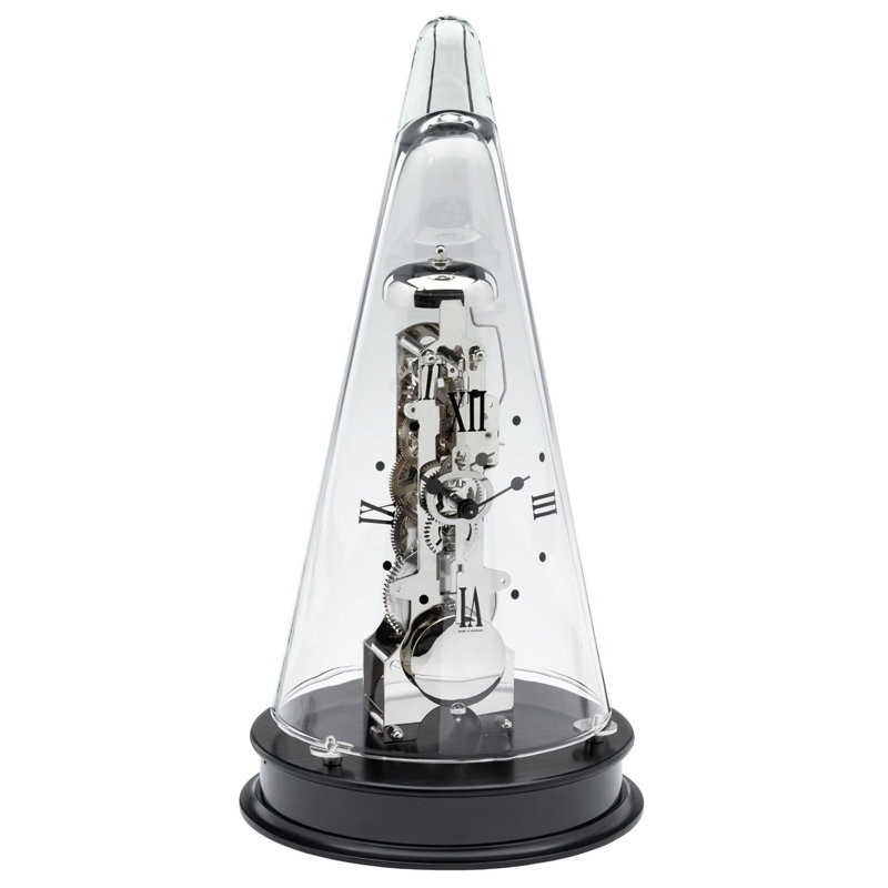 Leyton Mechanical Clock, Black, 14" H x 5" W x 5" D
