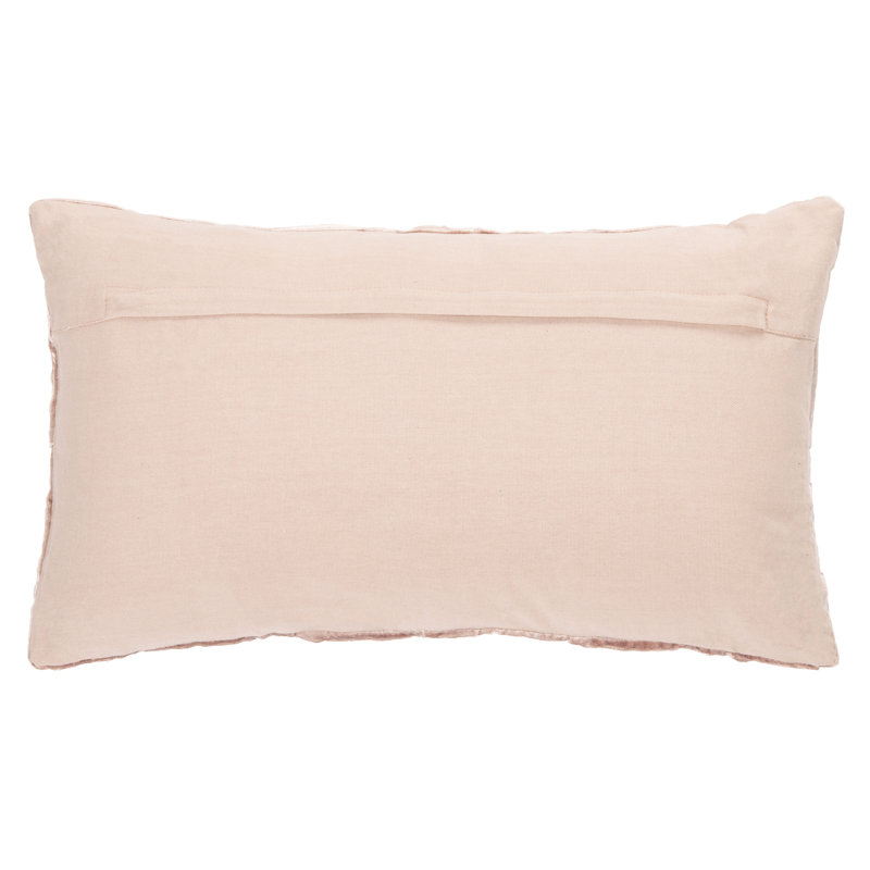 Blush Gold Pintuck Embellished Velvet Throw Pillow