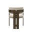Chaise d'appoint en microfibre polie et finition noyer Destin (1)