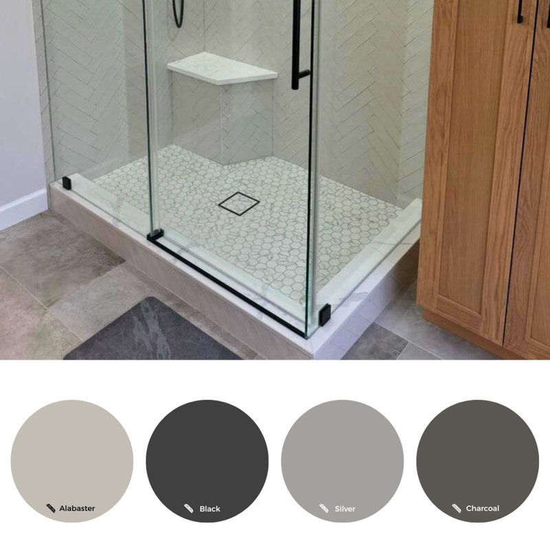 15" X 12" Glass Mosaic Wall and Floor Tile, White