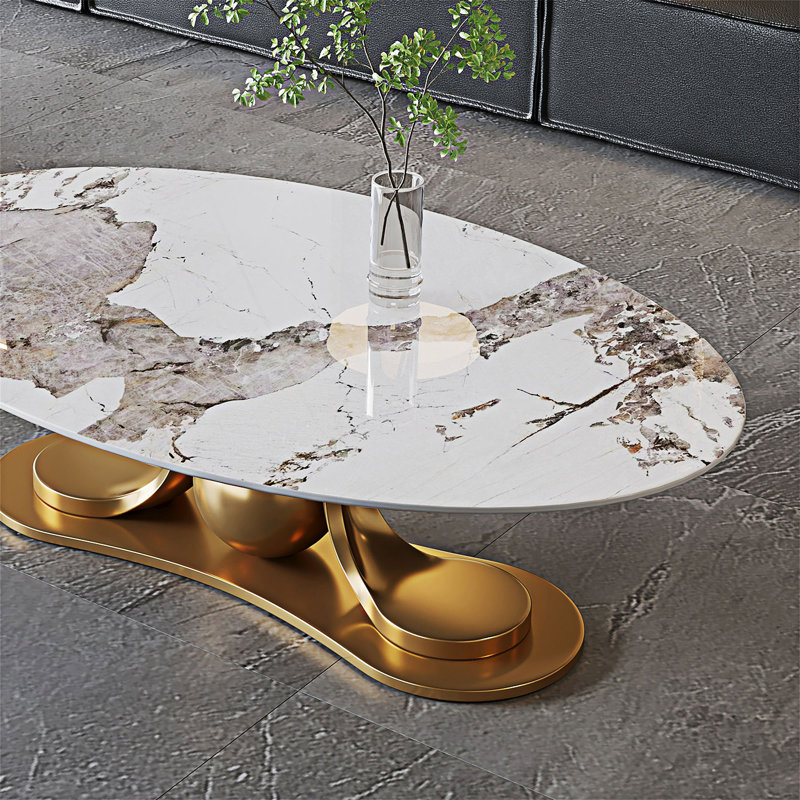 Table basse en faux marbre