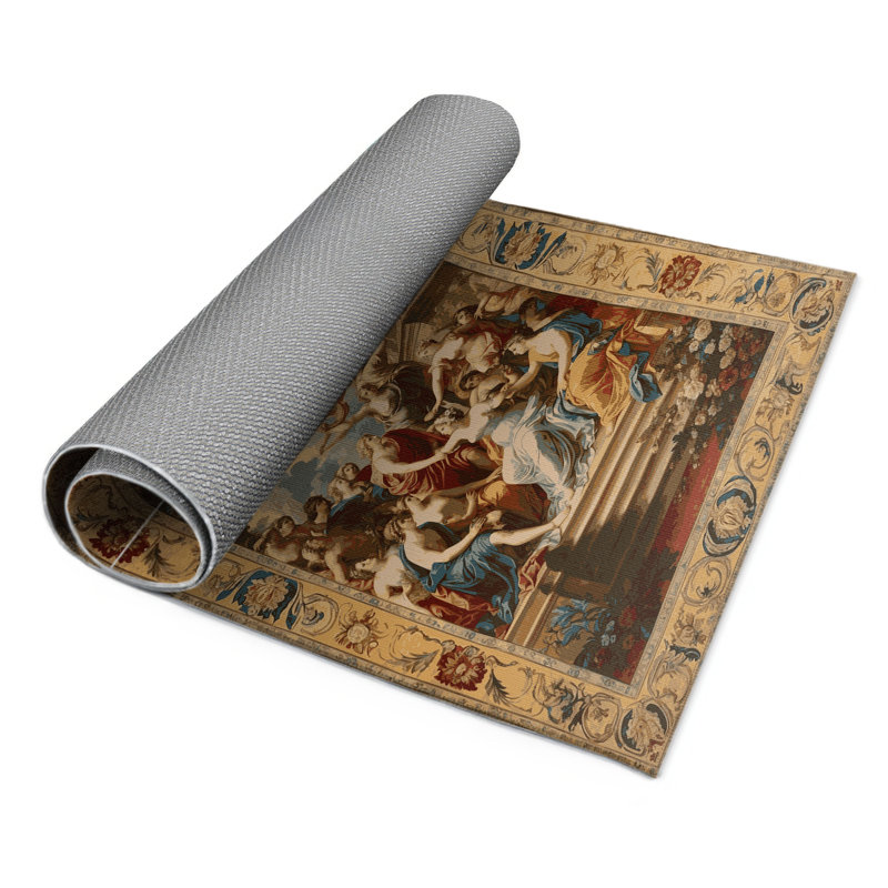 Tapis d'intérieur et d'extérieur brun français, Rectangulaire 3 pi x 5 pi
