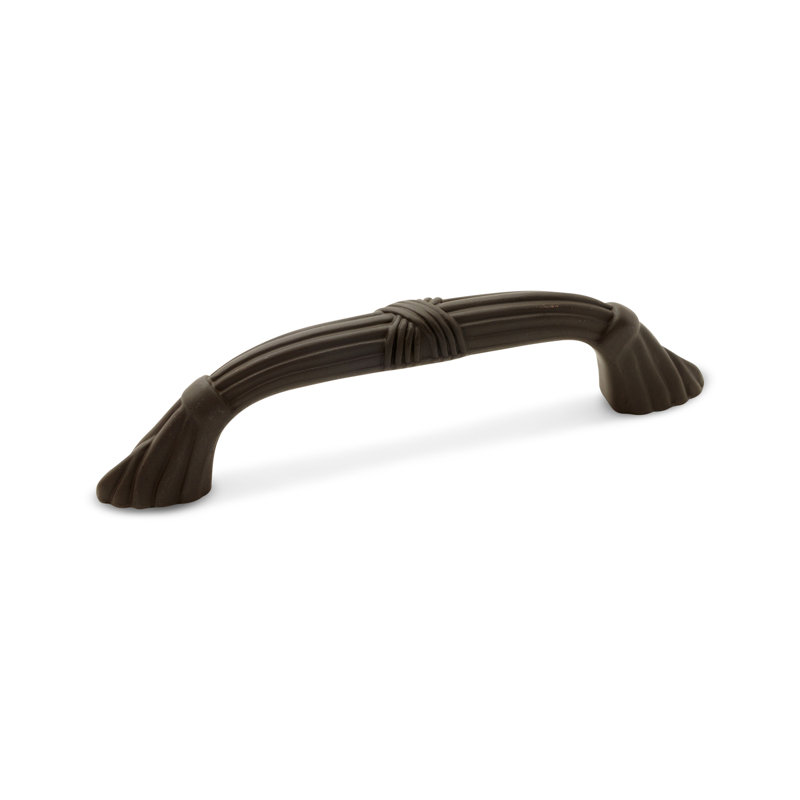 Poignée ornée d'arc avec lignes et croix CP Series, Bronze huilé, 3"