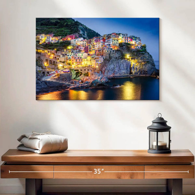 Gillard Cinque Terre Night View, 16" H x 24" W