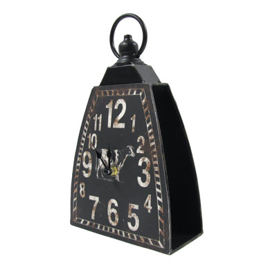 Vintage Metal Cowbell Table Mantle Clock Rustic Cow Bell Farmhouse Kitchen Home Decor