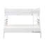 Lit superposé simple au-dessus de lit classique, finition blanche, fabrication en bois, garde-corps, aucun sommier tapissier, construction de la zone de couchage, chambres pratiques et sécurisées-786521364-786521366