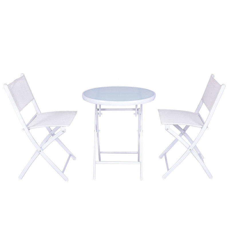 Ensemble bistro Ching Round pour 2 personnes 24 po, Blanc