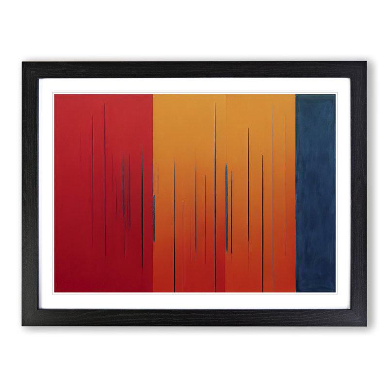 Single Picture Frame Painting, Black Framed, 46cm H x 64cm W