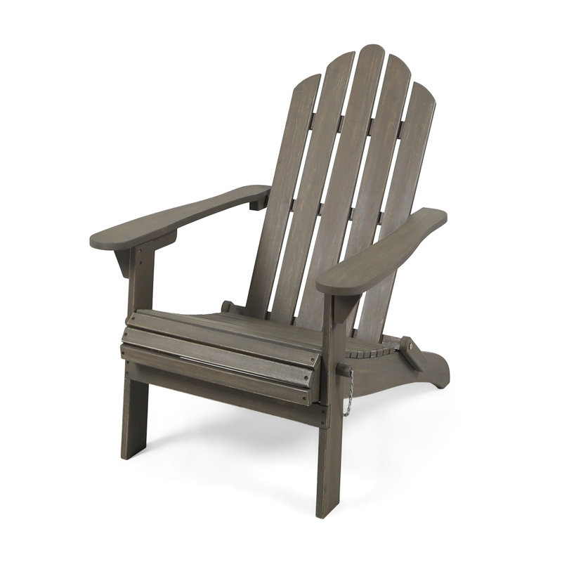 Chaise Adirondack pliable Hollywood en bois gris