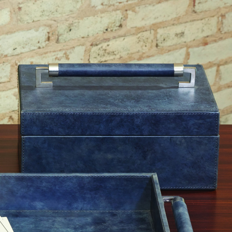 Handmade Plastic Decorative Box, Blue