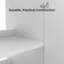 Meuble-lavabo de salle de bain avec lavabo 24 po, autoportant pour petit espace avec 2 armoires à fermeture en douceur, rangement