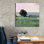  «Pink Sky Over Stratham Field No.1» par Kathleen Robbins, art mural sur toile, 37 po x 37 po