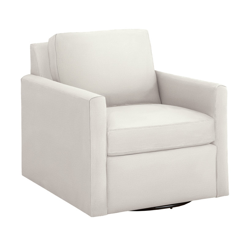 Fauteuil pivotant rembourré Savannah, Tissage panier en lin Conversation