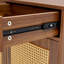 Armoire à chaussures multifonctionnelle moderne en MDF de couleur noyer qui se fond dans le style nordique-256860395
