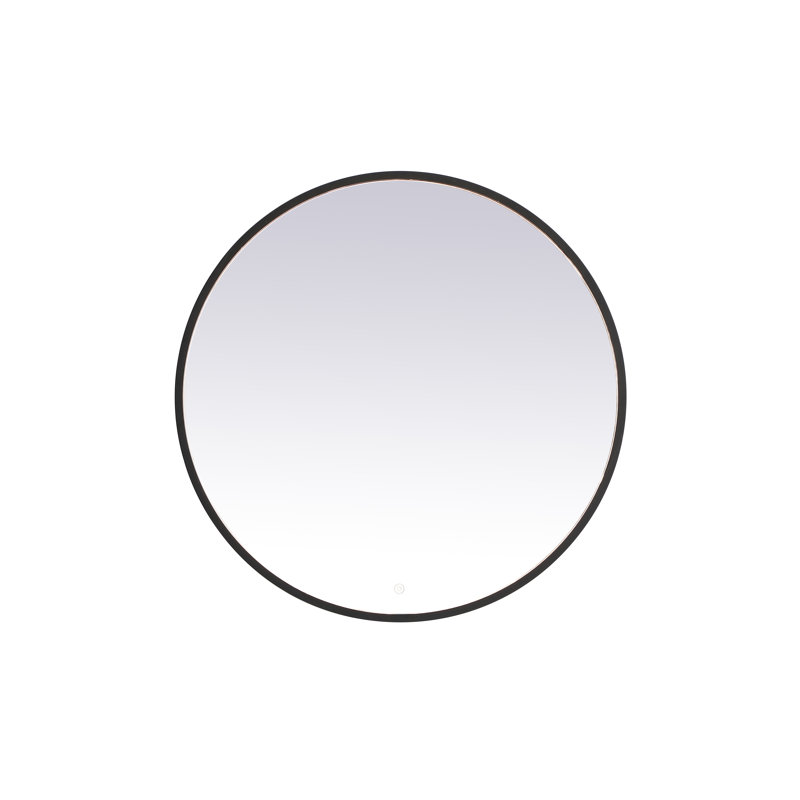 Miroir de salle de bain Pickard, Noir, 36 po x 36 po